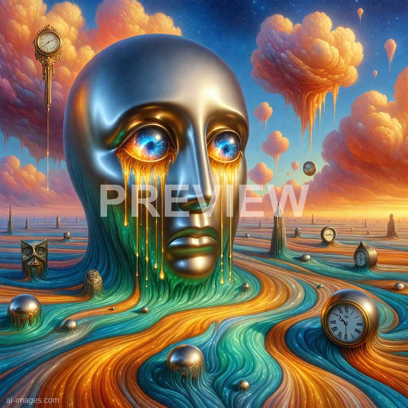 13324 - golden-tears-a-metallic-statue-reflecting-light-its-e_250705085038_00001